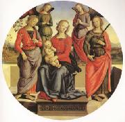 Pietro Perugino The Virgin and child Surrounded by Two Angels (mk05) china oil painting artist